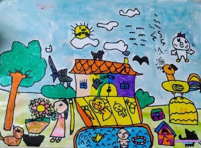 vẽ tranh sáng tạo lớp 6