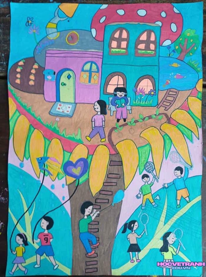 vẽ tranh sáng tạo thú vị