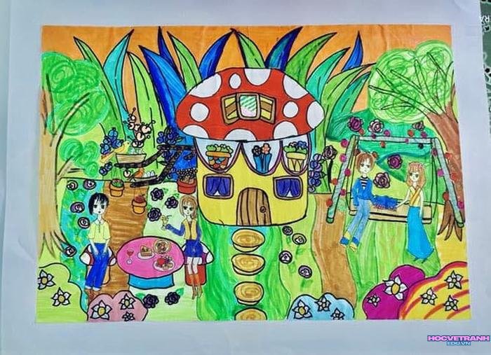 vẽ tranh sáng tạo
