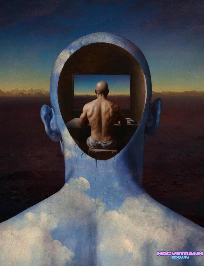 vẽ tranh siêu thực đẹp