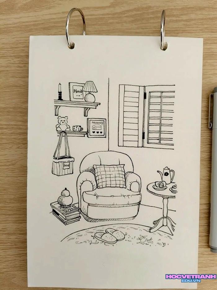 vẽ tranh sinh hoạt lớp 6