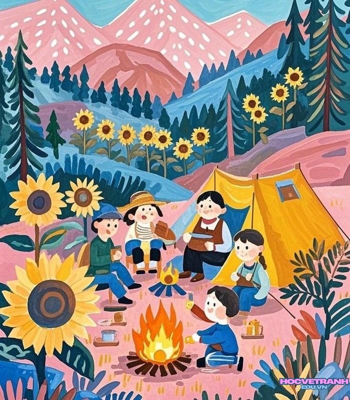 vẽ tranh sinh hoạt