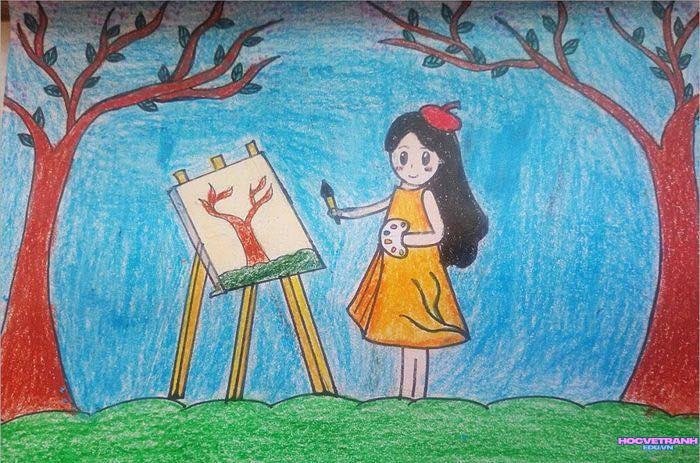 vẽ tranh thiếu nhi lớp 1
