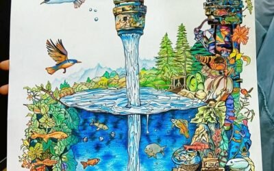 vẽ tranh tiết kiệm nước