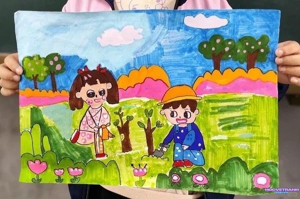 vẽ tranh trên tường