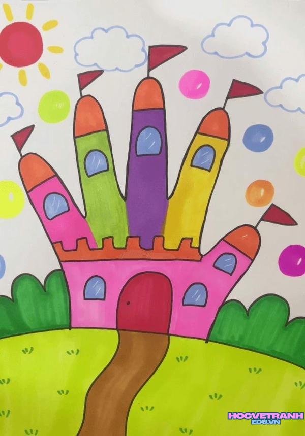 vẽ tranh tường mẫu giáo