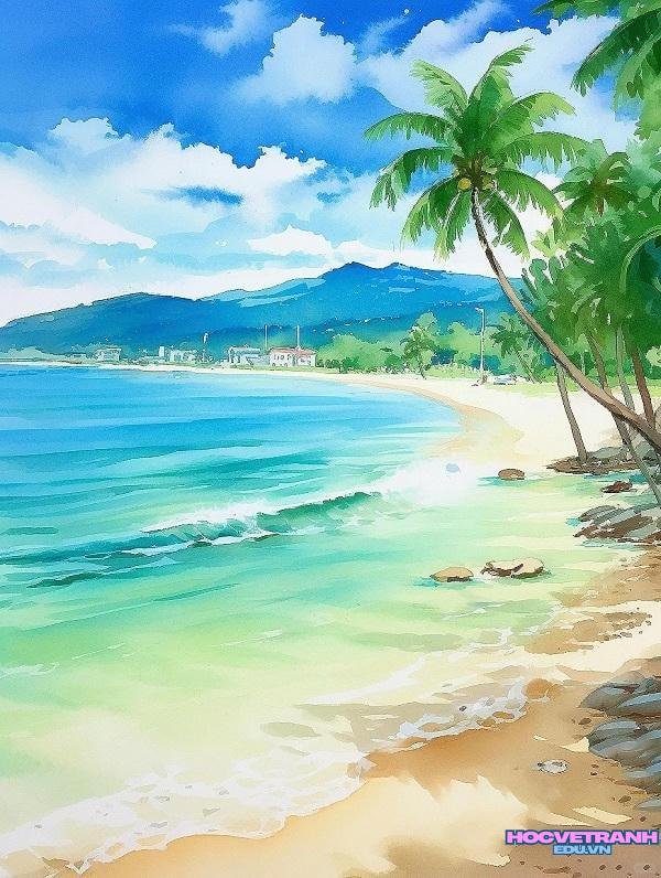 vẽ tranh vẽ mùa hè của em