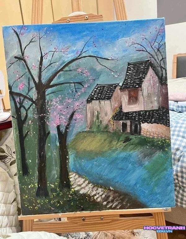 vẽ tranh về mùa xuân