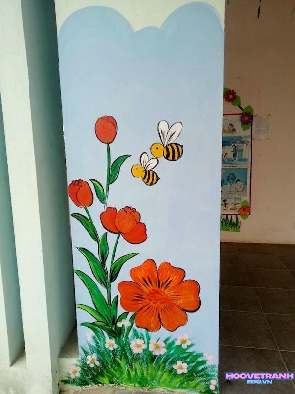 vẽ trường mầm non