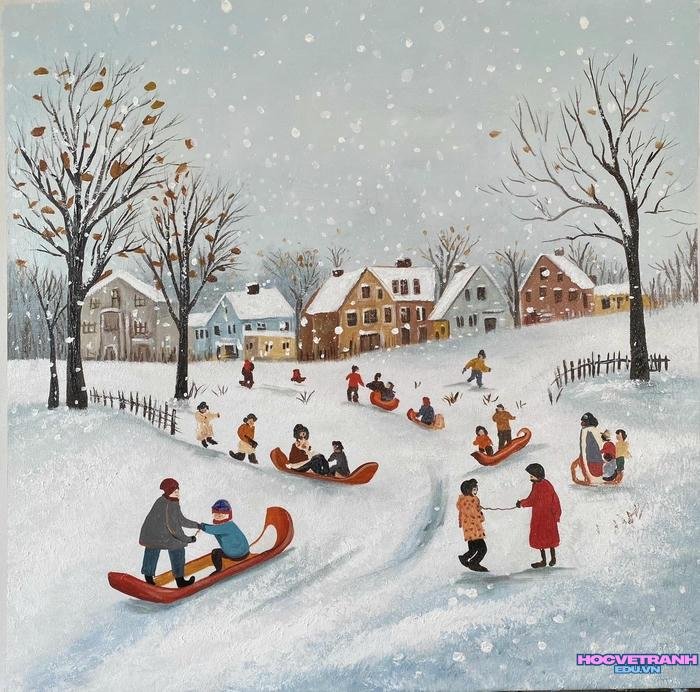 vẽ tuần lộc giáng sinh