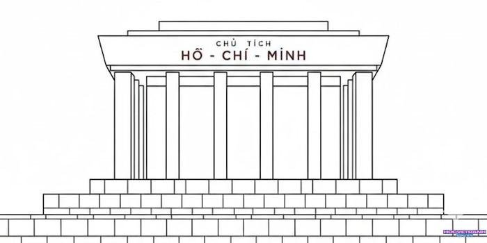 ranh tô màu lăng bác dễ in ấn