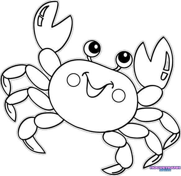 tranh tô màu con cua càng