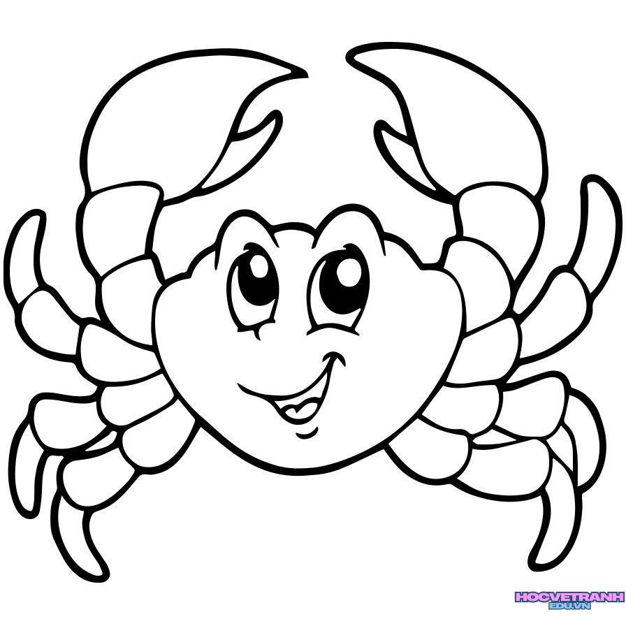 tranh tô màu con cua đơn