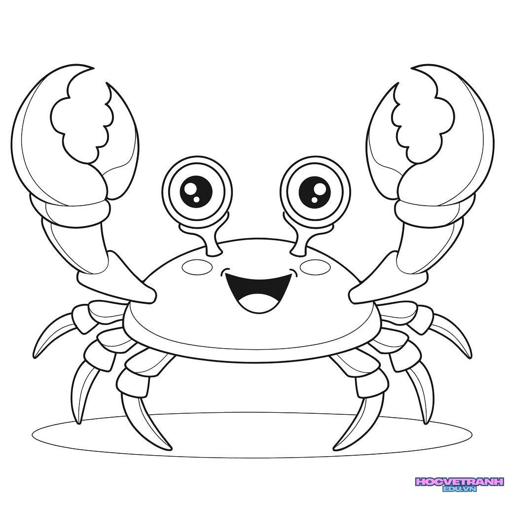 tranh tô màu con cua nhỏ