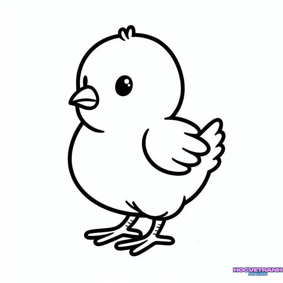 tranh tô màu con gà đẹp