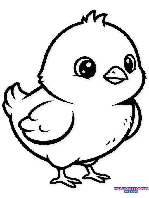 tranh tô màu con gà mái