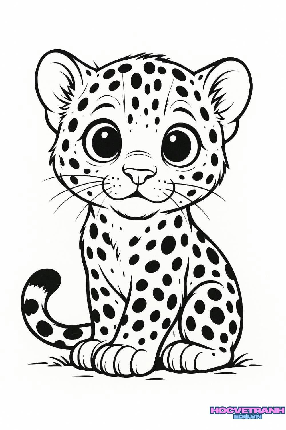 tranh tô màu con hổ dễ