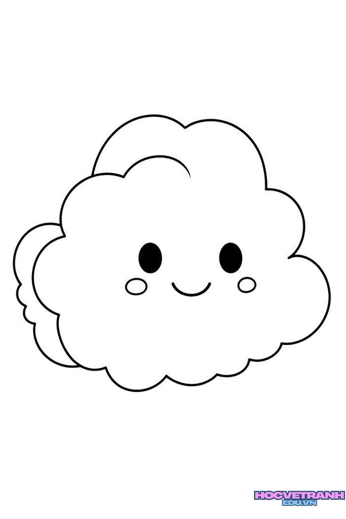 tranh tô màu đám mây dễ tô