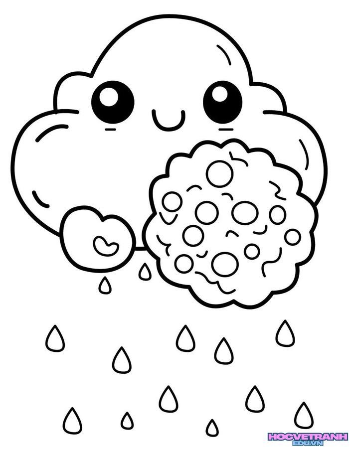 tranh tô màu đám mây sáng tạo