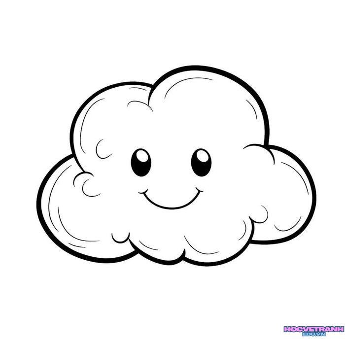 tranh tô màu đám mây