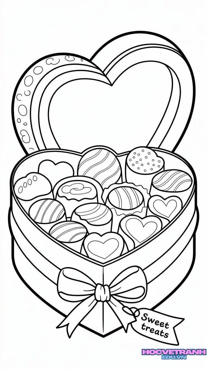 tranh tô màu đồ ăn cho trẻ mầm non