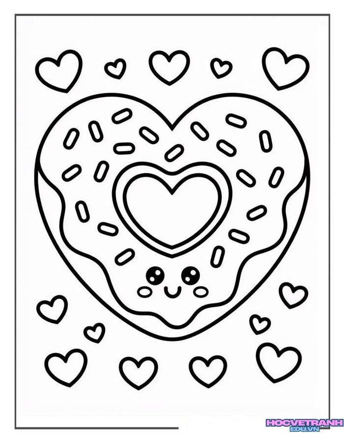 tranh tô màu đồ ăn đáng yêu