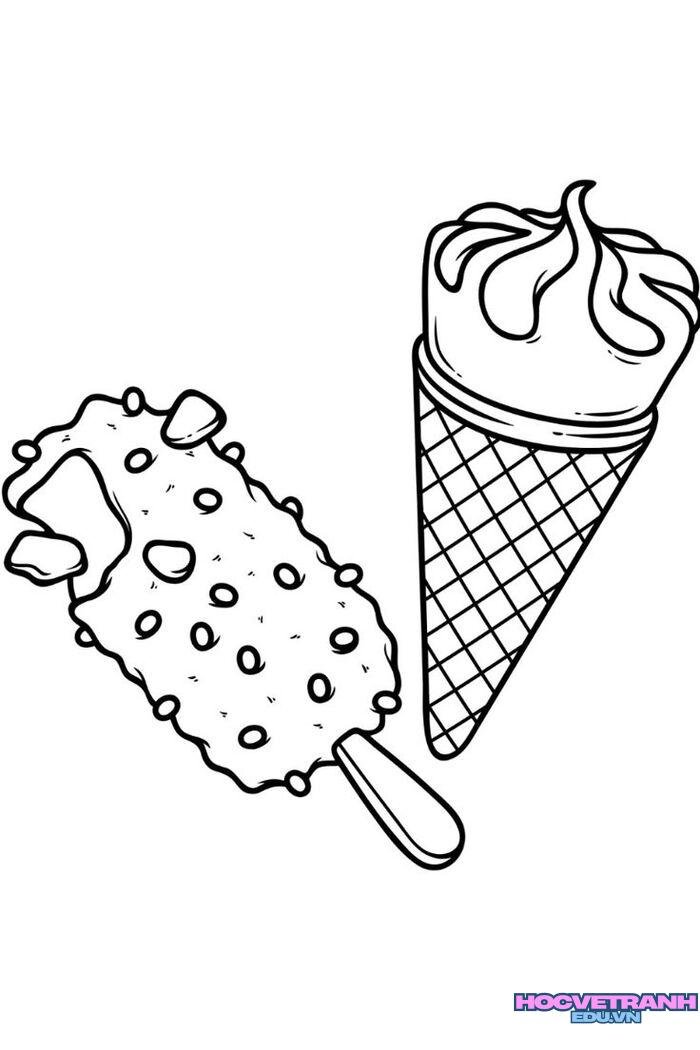 tranh tô màu đồ ăn free