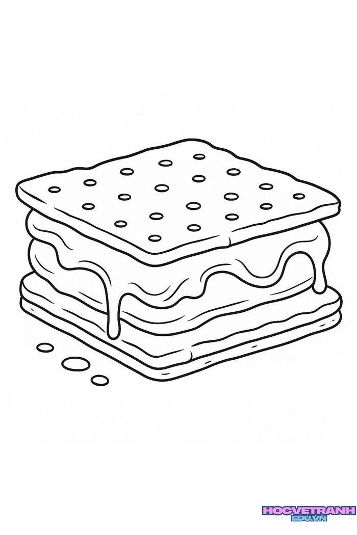tranh tô màu đồ ăn giáo dục