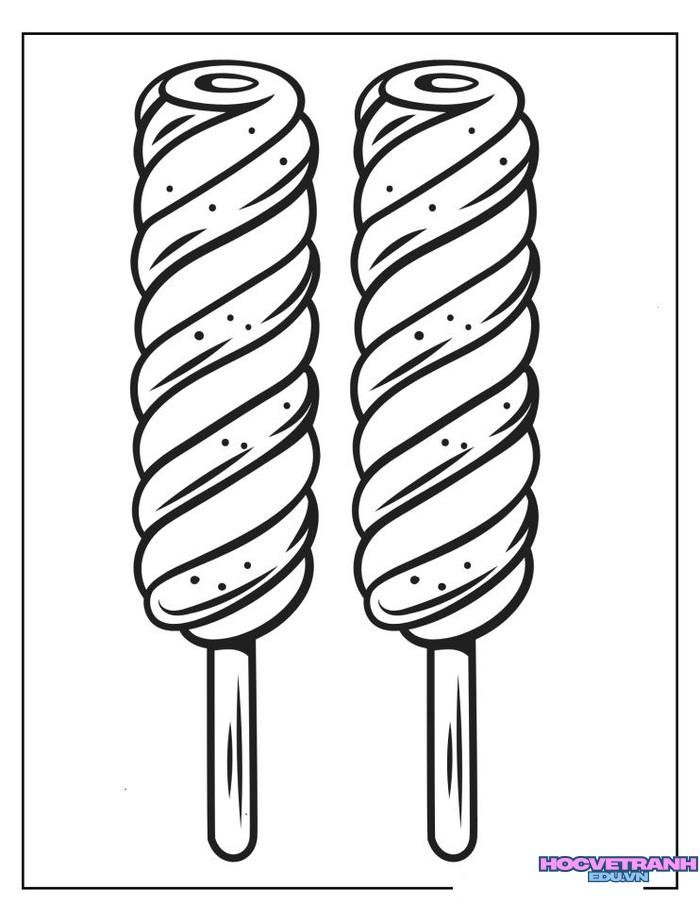 tranh tô màu đồ ăn