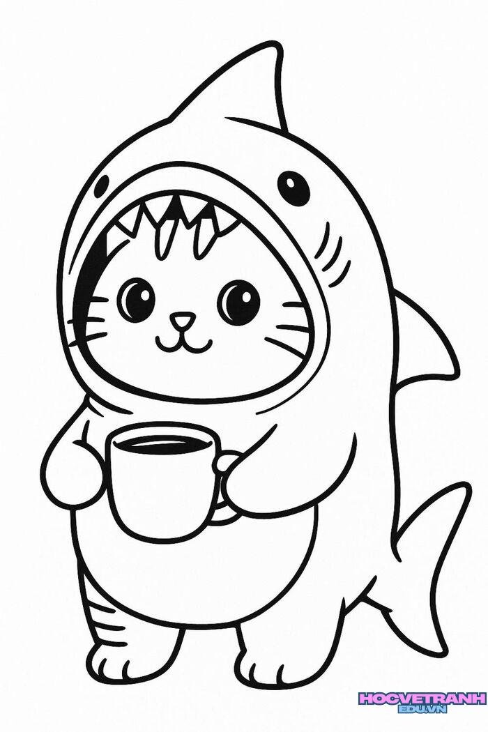 tranh tô màu đơn giản cute