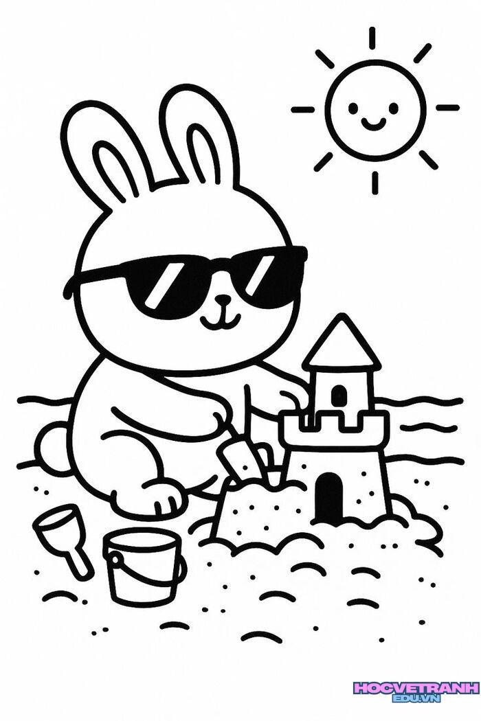 tranh tô màu đơn giản dễ thương