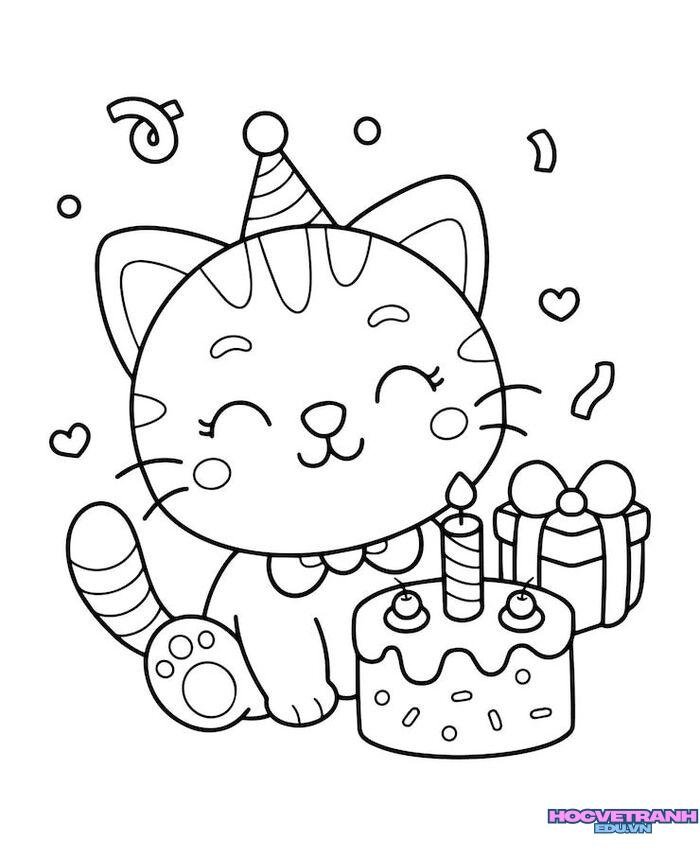 tranh tô màu đơn giản hoa quả