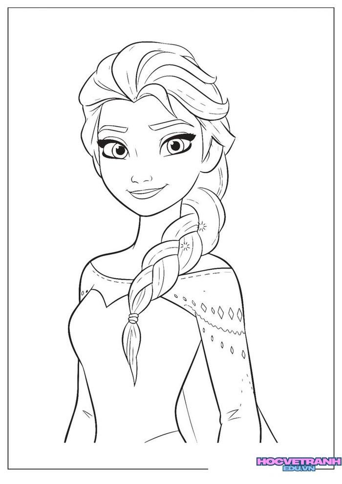 tranh tô màu elsa đẹp