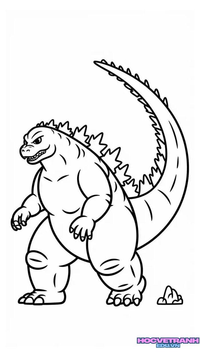 tranh tô màu godzilla đẹp