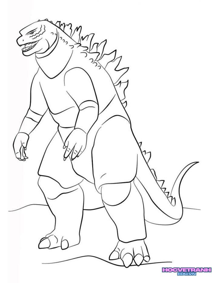 tranh tô màu godzilla miễn phí