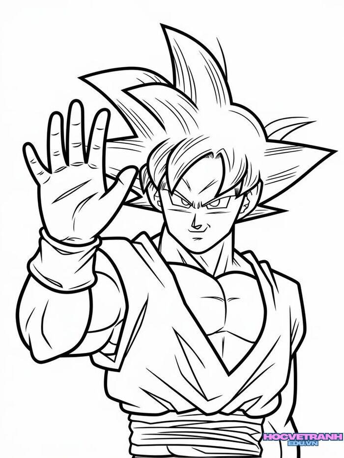 tranh tô màu goku blue biến hình