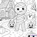 Các mẫu tranh tô màu halloween từ đơn giản đến chi tiết