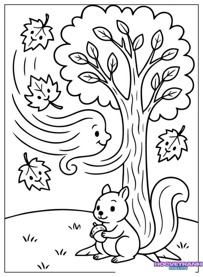 tranh tô màu hiện tượng tự nhiên dễ tô