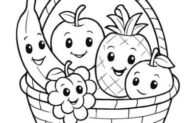 tranh tô màu hoa quả giáo dục