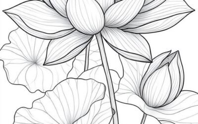 tranh tô màu hoa sen