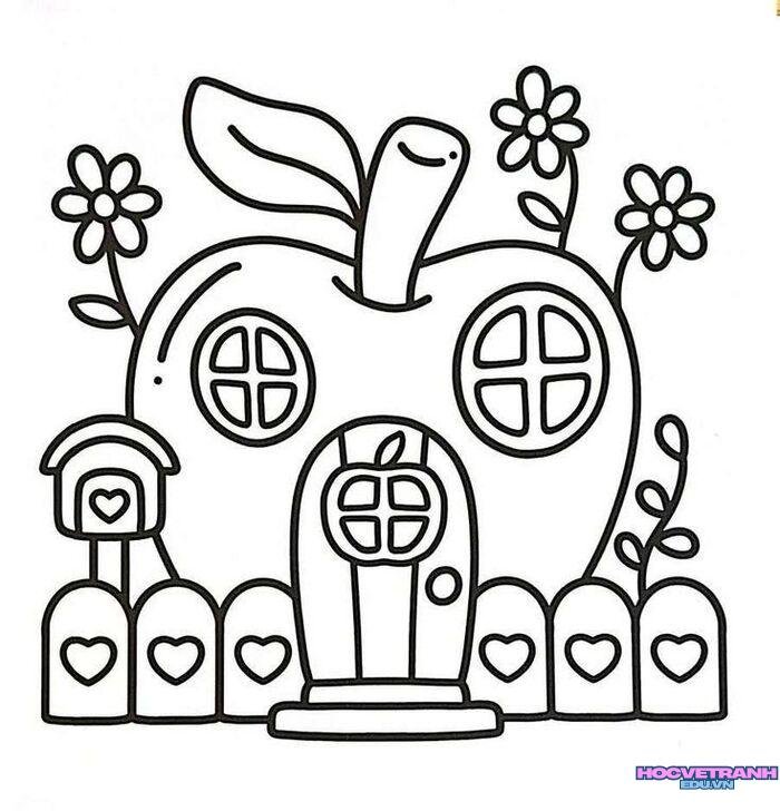 tranh tô màu hoạt hình giúp bé học màu