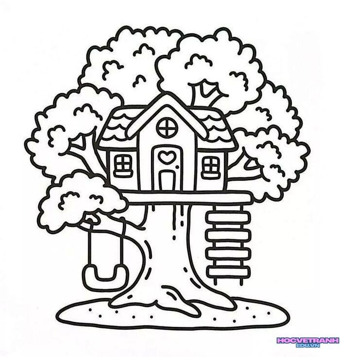 tranh tô màu hoạt hình ngộ nghĩnh đáng yêu