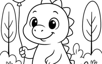 tranh tô màu khủng long