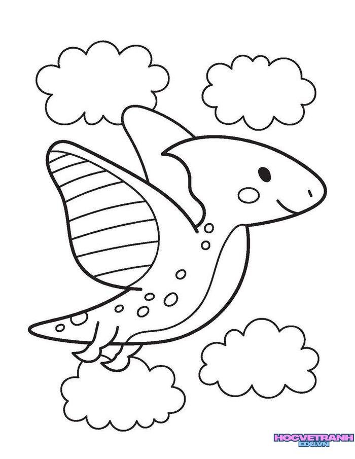 tranh tô màu khủng long khám phá