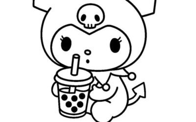 tranh tô màu kuromi tập tô màu