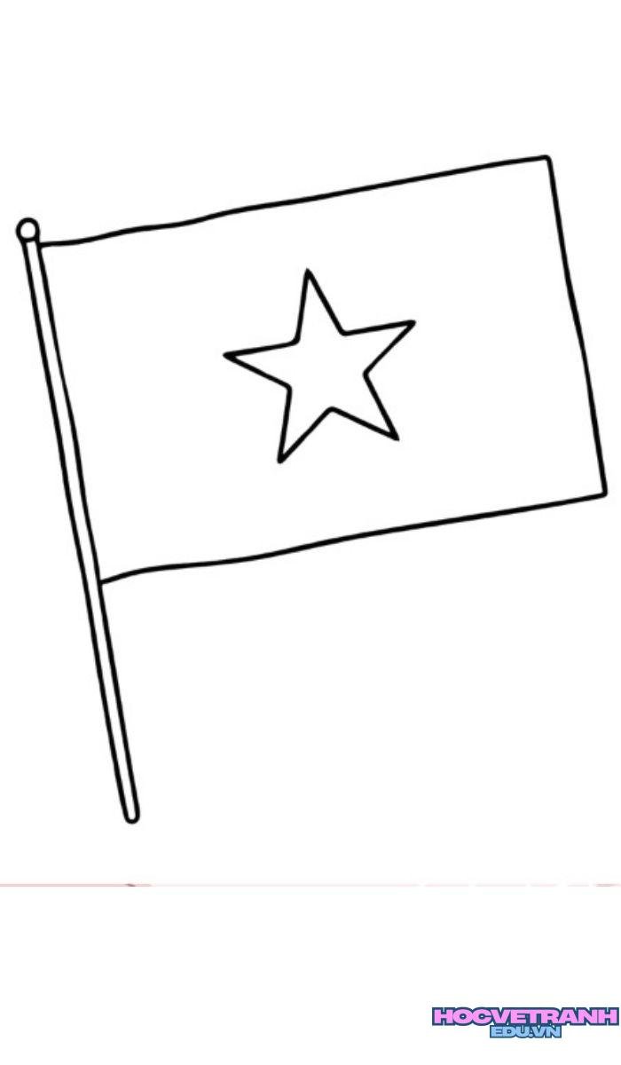 tranh tô màu lá cờ việt nam hoạt động lớp học