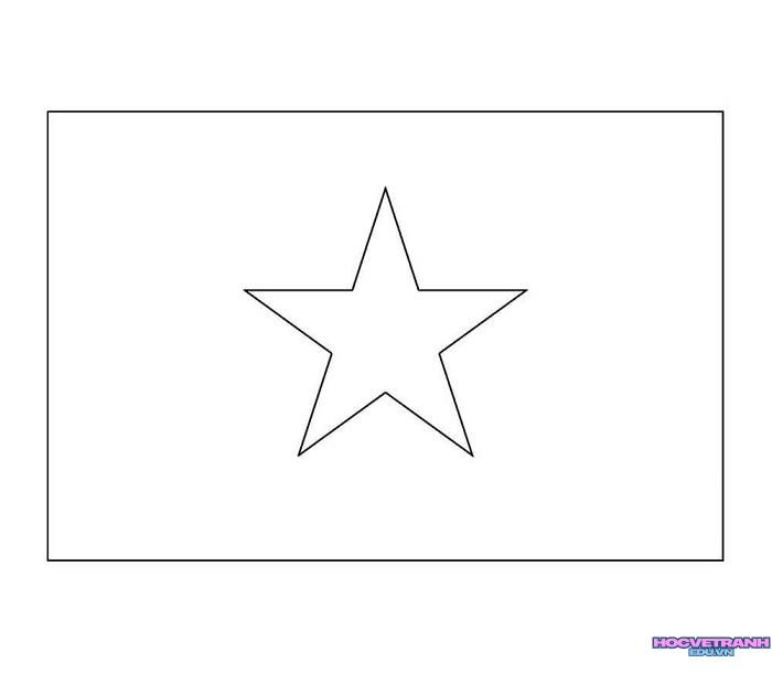 tranh tô màu lá cờ việt nam tập tô màu