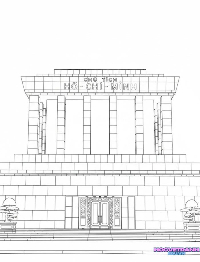 tranh tô màu lăng bác dễ tô