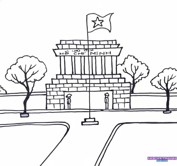 tranh tô màu lăng bác hoạt động lớp học