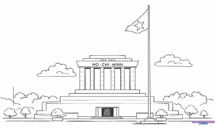 tranh tô màu lăng bác rèn luyện tư duy